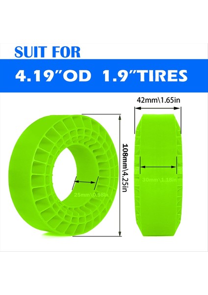 4pcs 1 9in Silikon Kauçuk Lastik Tekerlekleri 1/10 Rc Prwler Car Trx4 Eksenel SCX10 Pro/capra Tf2/gen8/mst Kırmızı (Yurt Dışından) fiyatları