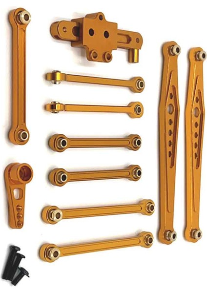 Rc Araba Yükseltme Sabit Çubuk Direksiyon Grubu Wltoys Için Servo Kol Kiti 1/12 124006 12423 12427 Pro Rc Araba Yükseltme Parçaları Altın (Yurt Dışından) modelleri