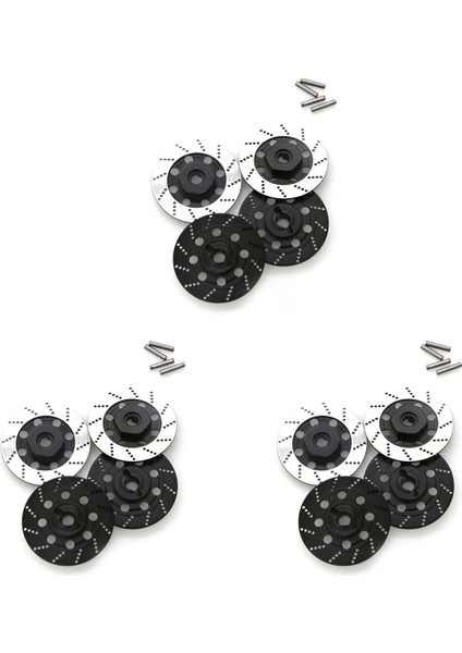 12PCS Metal Fren Disk Tekerlek Jant Kutusu Metal Alçakgönüllü Adaptör 1/10 Sakura D4 Yol Yarışı Rc Araç Parçaları Siyah (Yurt Dışından)