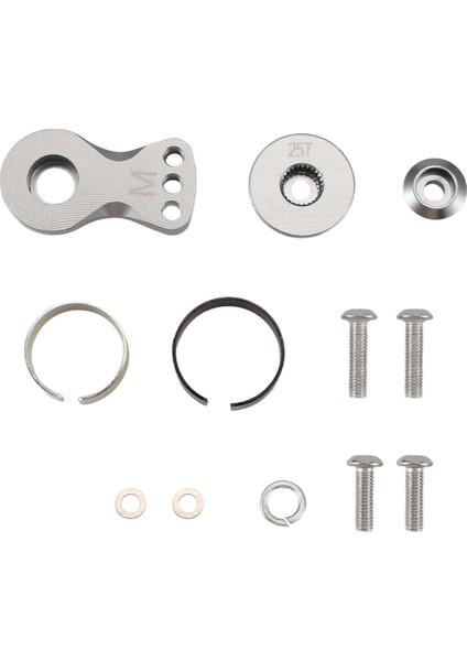 Metal 25T Ayarlanabilir Servo Koruyucu Kol Boynuzu Trx-4 Eksenel SCX10 1/10 Rc Arabalar Helikopter Model Tekne Yükseltme Parçaları M C (Yurt Dışından)