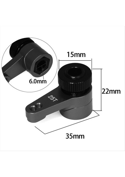 Alüminyum Alaşım Yay Boşaltma Eksenel 1/10 RBX10 Capra Rc Car Için 25T Servo Kol (Yurt Dışından) fiyatları