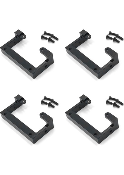 4x Metal Tampon Wpl C14 C24 C24-1 C34 B14 B24 B16 B36 Mn D90 MN99S Rc Araba Yükseltme Parçaları Siyah (Yurt Dışından)