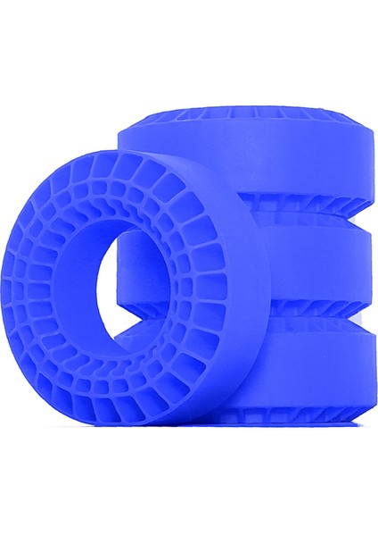 Uzaktan Kumanda Araba Tekerlek Lastikleri Su Geçirmez ve Sıcaklık Direnci ile Li Silikon Lastikler Mavi (Yurt Dışından)