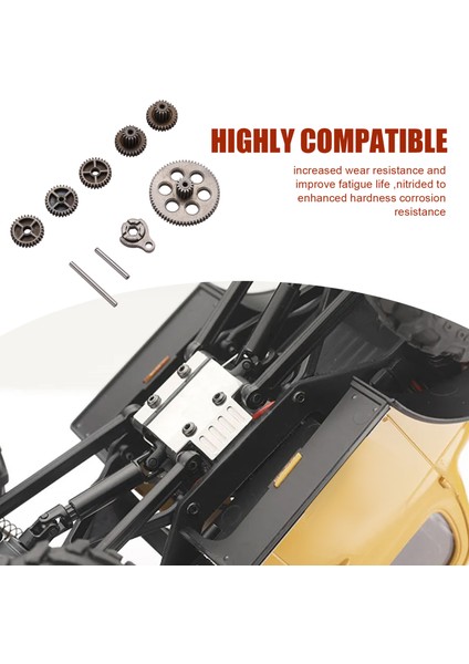 8pcs Dişli Çelik Sertleştirilmiş Rc Dişli Kiti FCX24 1/24 Rc Araba Yükseltme Parçaları (Yurt Dışından) indirimleri