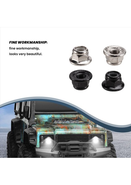 M4-Nuts Çok Renkli Naylon Kilit Altıgen Somun Vidalı Kapak Rc Buggy-Race Için Flanş Yarışı Özelliği (Yurt Dışından) indirimleri