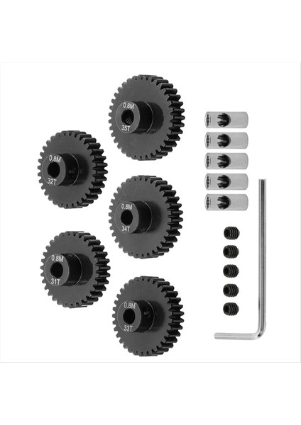 1/10 Rc Için 0 8m Motor Dişli Seti Tiçlerce Paletli Eksenel Capra F9 SCX10 Iıı AR45P Axle Yükseltme Parçaları 31T+32T+33T+34T+35T (Yurt Dışından) fiyatları