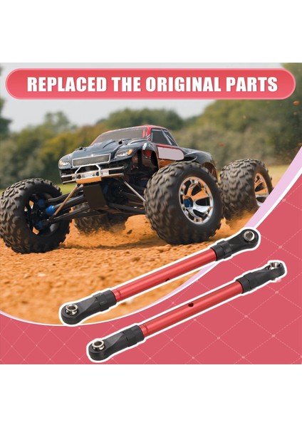 Slash/hoss/rustler/stampede/4x4 HUANQI727 Kırmızı Için Ayarlanabilir Ön ve Arka Çekme Çubuğu Bağlantı Çubuk Direksiyon Çubuğu (Yurt Dışından) fırsatları