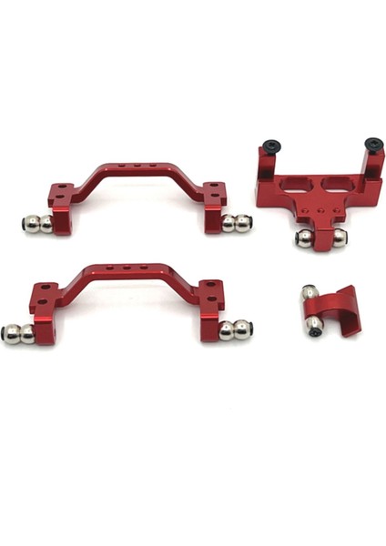 Rc Araba Yükseltme Ön ve Arka Çubuk Koltuk Servo Sabit Koltuk Kiti Wpl 1/16 C64 Rc Araba Yükseltme Parçaları Kırmızı (Yurt Dışından)
