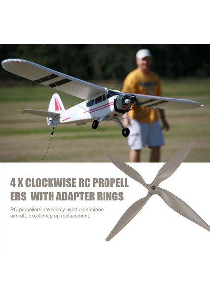 4pcs Rc Pervaneler Cw 12X6 Inç Adaptör Halkalı Uçak Için (Yurt Dışından) fırsatları