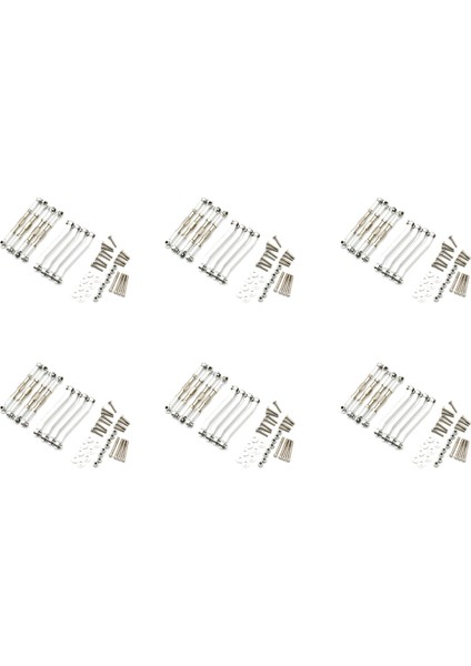 48X Metal Şasi Çekme Çubukları Bağlantı Mn D90 D91 D96 D99 D99S MN90 MN99S 1/12 Gümüş (Yurt Dışından)