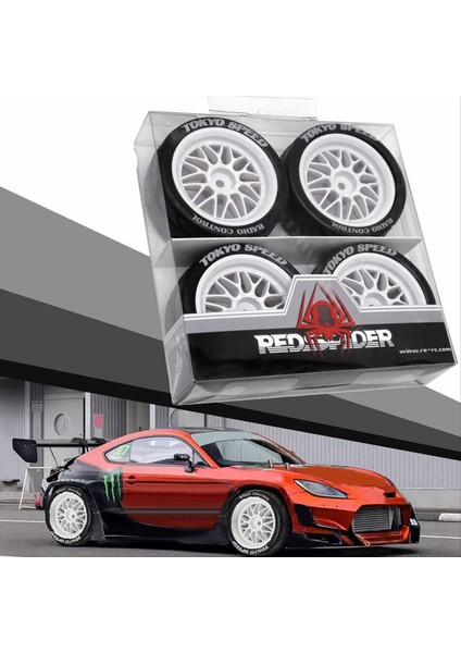 Kırmızı Örümcek R 4pcs Kauçuk Lastik Tekerlek Lastiği Tamiya TT01 TT01E TT02 XV01 XV02 Ptg-2 1/10 Rccar Yükseltme Parçaları B (Yurt Dışından) fiyatları