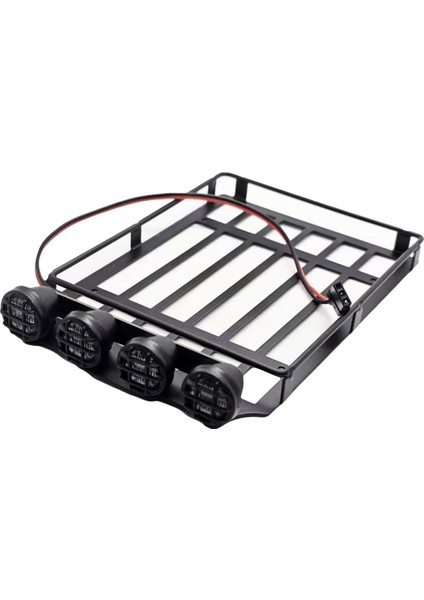 Evrensel Çatı Rafları Bagaj Taşıyıcı Otomobil Çerçevesi 1/18 Jjrc C8801 Rc Prıgler Araç Parçaları Yuvarlak Lamba (Yurt Dışından)
