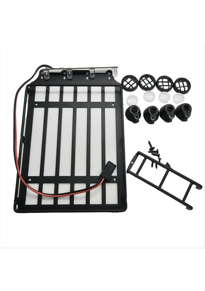Evrensel Çatı Rafları Bagaj Taşıyıcı Otomobil Çerçevesi 1/18 Jjrc C8801 Rc Prıgler Araç Parçaları Yuvarlak Lamba (Yurt Dışından) modelleri