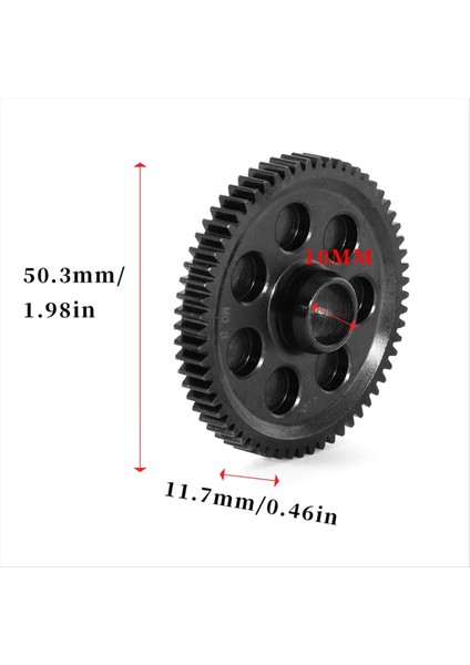 Rc Araç Orta Karbon Alaşım Çelik Büyük Dişler 61T ARA31110 Arrma Için 1/10 Gorgon 4x2 Mega 550 Rc Araba Yükseltme Aksesuarları (Yurt Dışından) modelleri