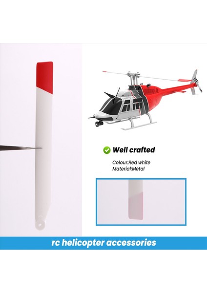 1paır Rc Oyuncak Helikopteri Yükseltme C138 Rc Era Için Rotor Kanat Seti C138 Bell 206 1 33 Rc Oyuncak Helikopter Parçaları Kırmızı Beyaz (Yurt Dışından) fırsatları