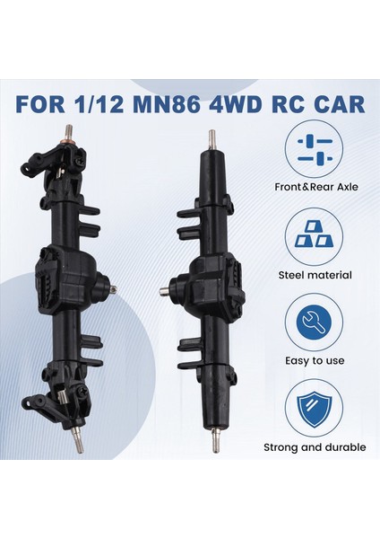 Araç Metal Ön ve Arka Aks Köprüsü Yedek Parçaları 1/12 MN86 4WD Rc Araba Yedek Parçaları (Yurt Dışından) fırsatları