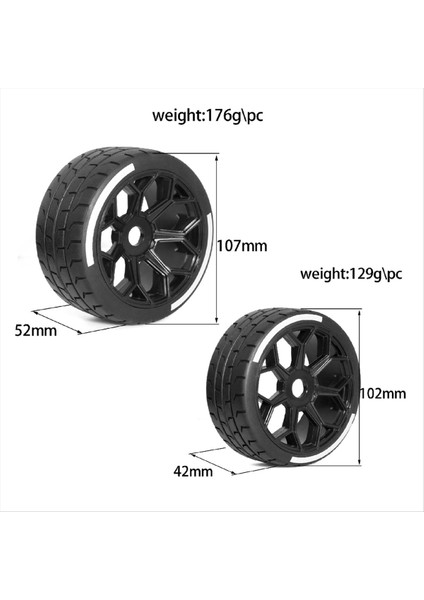 4pcs 53/107 42/100 Lastik Lastik 17MM Tekerlek Hex Arrma Için 1/7 Felony/fsr Model Gt/fs Rc Araba Yükseltme Parçaları Aksesuarları (Yurt Dışından) fiyatları