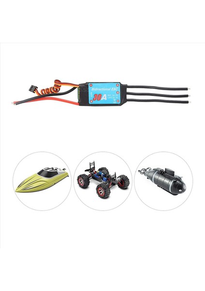 2x Çift Yönlü Esc 30A Uzaktan Kumanda Gemisi Için Fırçasız Esc Pnömatik Sualtı Propeli (30A) (Yurt Dışından) fiyatları