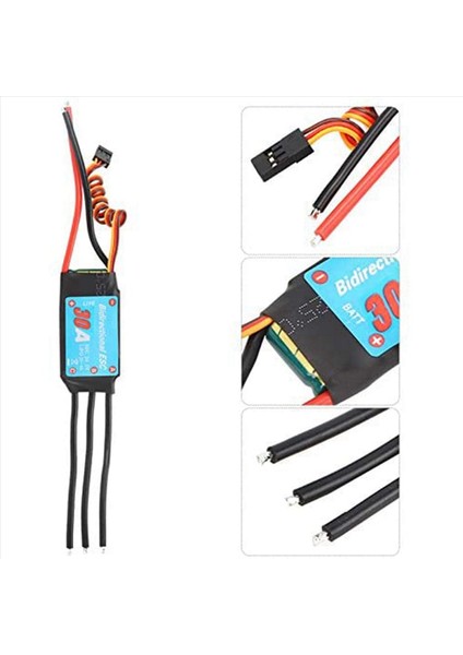 2x Çift Yönlü Esc 30A Uzaktan Kumanda Gemisi Için Fırçasız Esc Pnömatik Sualtı Propeli (30A) (Yurt Dışından) indirimleri