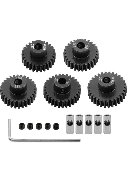 1/10 Rc Için 0 8m Motor Dişli Seti Tiçlerce Paletli Eksenel Capra F9 SCX10 Iıı AR45P Axle Yükseltme Parçaları 26T+27T+28T+29T+30T (Yurt Dışından)