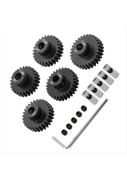 1/10 Rc Için 0 8m Motor Dişli Seti Tiçlerce Paletli Eksenel Capra F9 SCX10 Iıı AR45P Axle Yükseltme Parçaları 26T+27T+28T+29T+30T (Yurt Dışından) fırsatları