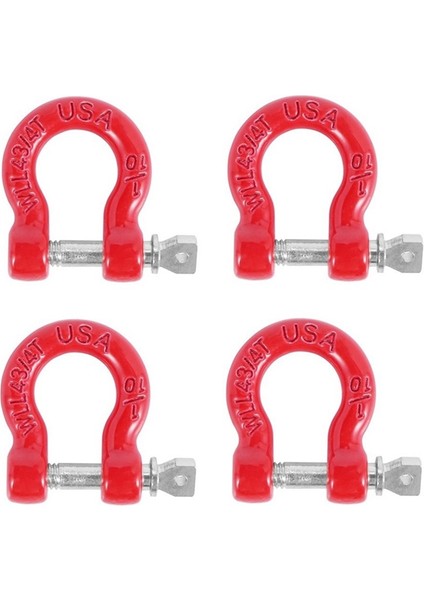 4pcs Metal Tampon D-Ring Kırmızı Çekme Hook Römork Kurtarma Kancası 1/10 Rc Prıgler Araş Traxxas Trx4 Trx4 Eksenel SCX10 Yükseltme Parçaları (Yurt Dışından)