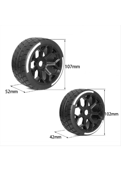 4pcs 52/107 42/102 Lastik Lastik 17MM Tekerlek Altıgen Arrma Için 1/7 Ağırlık Fsr Modeli Gt Fs Rc Araba Yükseltme Parçaları Aksesuarları (Yurt Dışından) indirimleri