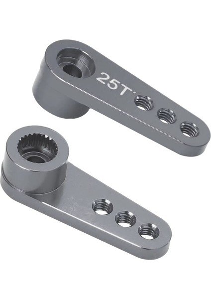25T Alüminyum Alaşım Rc Araç Direksiyon Servo Korna Kolu 1/10 1/8 Rc Araç Trail Parçaları Titanyum (Yurt Dışından) indirimleri
