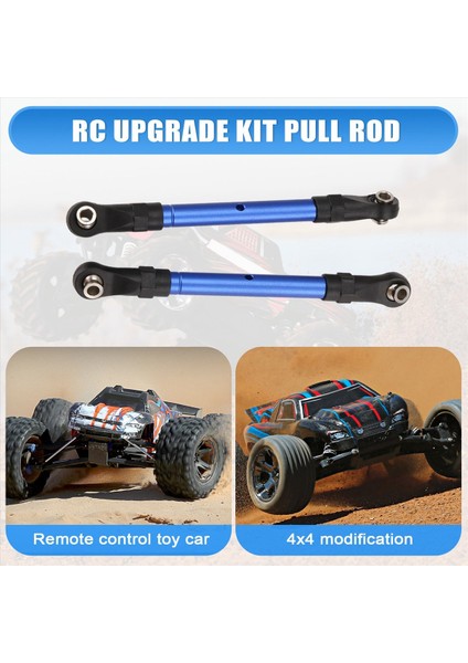 Slash/hoss/rustler/stampede/4x4 HUANQI727 Mavi Için Ayarlanabilir Ön ve Arka Çekme Çubuğu Bağlantı Çubuk Direksiyon Çubuğu (Yurt Dışından) indirimleri