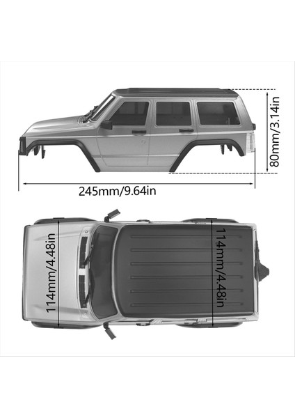 1/18 Rc Prıgler TRX4M Bronco Defender Chassis White (Boyasız) Için 155MM Dingil Mesafesi Hardtop Cherokee Gövdesi (Yurt Dışından) modelleri