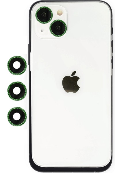 iPhone 14 Shine Kamera Lens - YEŞIL-(5796) - I15H94N6-3A64VS