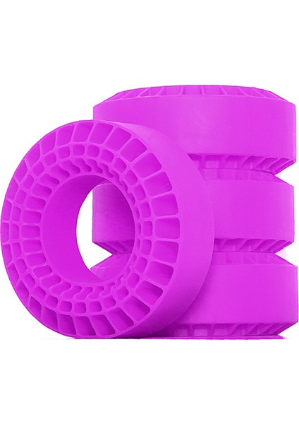 Uzaktan Kumanda Araba Tekerlek Lastikleri Su Geçirmez ve Sıcaklık Direnci ile Li Silikon Lastikler Mor (Yurt Dışından)