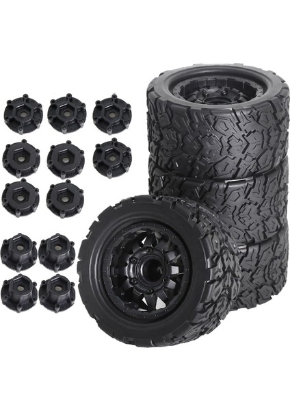 4pcs 110MM 1/10 Canavar-Stunt Kamyon Lastiği Traxxas/maxx Arrma Granit/kraton/outcast/outcast/tamiya B Için 12MM ve 14MM Altı (Yurt Dışından)