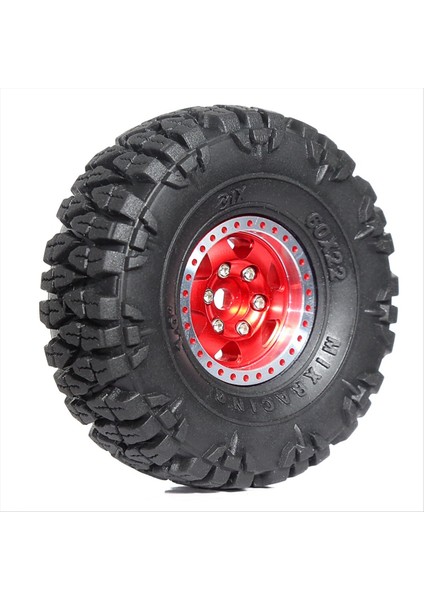 4pcs 60MM 1 0in Metal Beadlock Tekerlek Lastik 1/18 1/24 Rc Prwler Car TRX4M SCX24 AX24 FCX24 Yükseltme Parçaları Gümüş (Yurt Dışından) modelleri