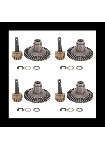 4x 13T 38T Metal Taç Dişli Motor Motor Diferansiyel Ana Dişli Ön Arka Aks Eksenel SCX10 Off-Road Rc Kamyon Araç (Yurt Dışından)