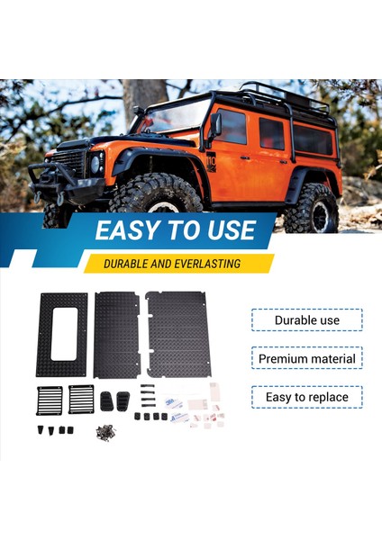 9 Trx4 Için Dekoratif Parça -Landrover Metal Far Çit/kapı Kolu/kapı Menteşe/reflektör (Yurt Dışından) fırsatları