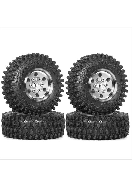 4pcs 55MM 1 0 Inç Metal Beadlock Tekerlek Lastiği 1/18 1/24 Rc Paletli Araba TRX4M SCX24 Yükseltme Parçaları Aksesuarları Gümüş (Yurt Dışından)