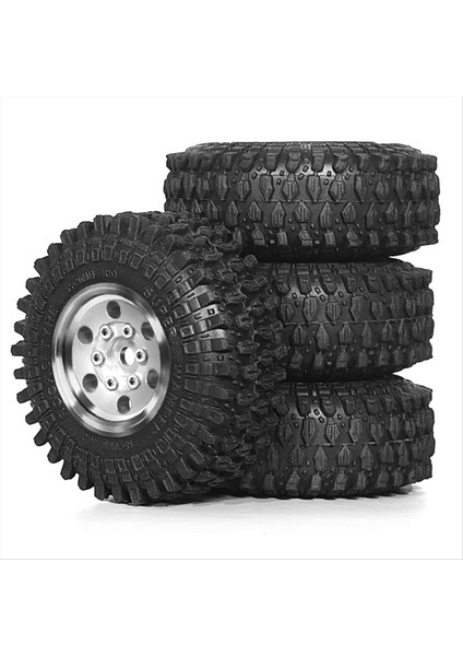 4pcs 55MM 1 0 Inç Metal Beadlock Tekerlek Lastiği 1/18 1/24 Rc Paletli Araba TRX4M SCX24 Yükseltme Parçaları Aksesuarları Gümüş (Yurt Dışından) modelleri