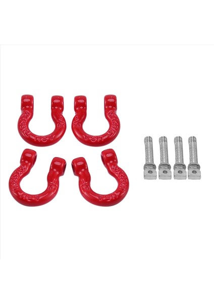 16PCS Kırmızı Metal Tampon D-Ring Tow Hook 1/10 Rc Prıgler Araç Traxxas Trx-4 Eksenel SCX10 90046 D90 (Yurt Dışından) modelleri