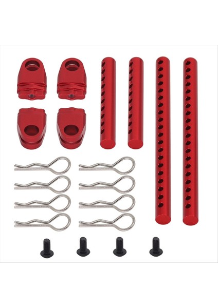 1/10 Tamiya TT02 Rc Araba Güncellemesi Partscar Kiti Rc Araba Yükseltme Aksesuarları Kırmızı (Yurt Dışından)