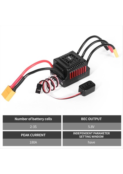 Sensörsüz Fırçasız Su Geçirmez Araba Esc 60A XT60 Fiş (Yurt Dışından) fırsatları