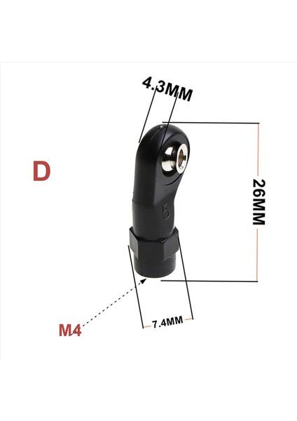 40PCS Plastik M4 Çubuk Uç Bağlantı Bağlantı Topları Başı 1/10 Rc Araç Paletli Eksenel SCX10 Iı 90046 Traxxas Trx4 D (Yurt Dışından) fırsatları