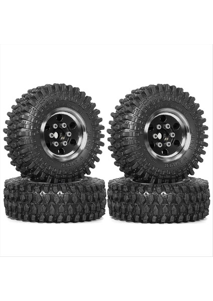 4pcs 55MM 1 0 Inç Metal Beadlock Tekerlek Lastiği 1/18 1/24 Rc Paletli Araba TRX4M SCX24 Yükseltme Parçaları Aksesuarları Siyah (Yurt Dışından)