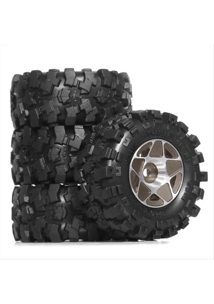 4pcs 57MM 1 0inch Metal Beadlock Tekerlek Lastik 1/18 1/24 Rc Craıl Car TRX4M SCX24 AX24 FCX24 Kırmızı (Yurt Dışından) fırsatları