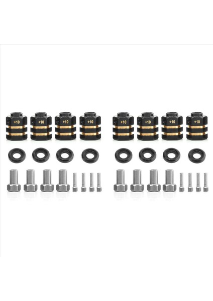 Trx4 Trx6 Tekerlekler Uzatma Hex Adaptörü (+10MM Kalınlık) Için 2x Rc Pirinç Aralayıcılar Tekerlek Hex Hub Genişleticiler (Yurt Dışından)