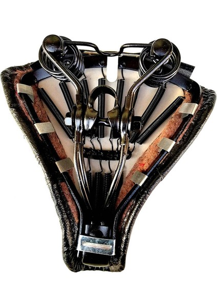 2x Vintage Deri Bisiklet Eyer Perçin Yaylı Bahar Bisiklet Bisiklet Koltuğu Yastık Kara Bisiklet Için Siyah Mtb (Yurt Dışından) indirimleri