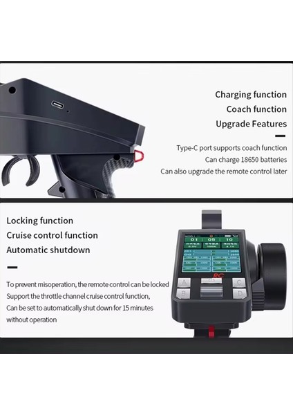 Sıcak Rc CT-8A 8ch Uzaktan KUMANDA+F-08AT 8ch Alıcı Gyro Pwm Tırmanma Araç Rc Araç Gemi Metal Handwheel (Yurt Dışından) modelleri