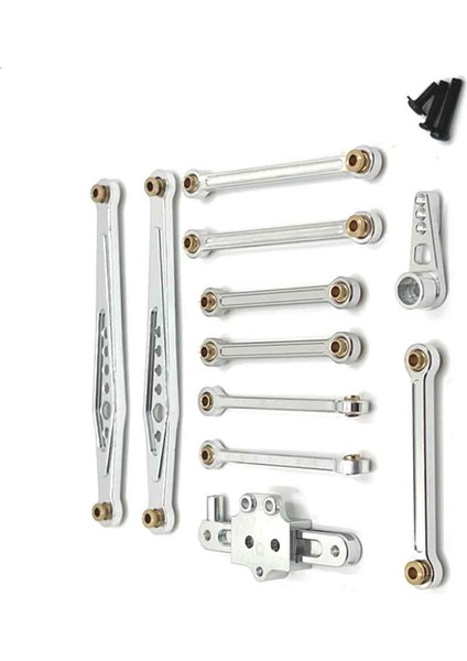 Rc Araba Yükseltme Sabit Çubuk Direksiyon Grubu Wltoys Için Servo Kol Kiti 1/12 124006 12423 12427 Pro Rc Araba Yükseltme Parçaları Silver (Yurt Dışından) modelleri