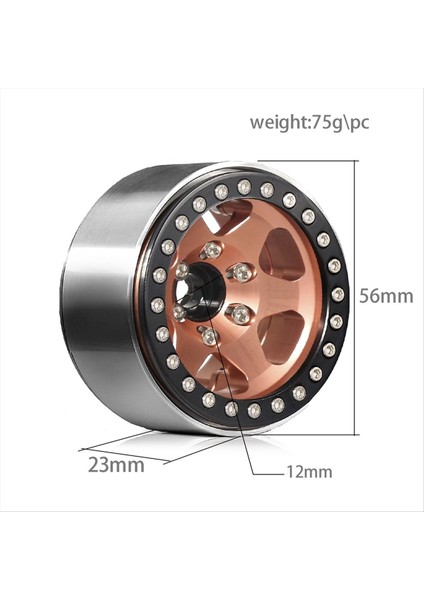 4pcs Metal 1 9 Inç Beadlock Tekerlek Rim Tekerlek Göbeği 1/10 Rc Prıgler Araç Axıal SCX10 Pro Capra TRX4/RC4WD D90 Redcat A (Yurt Dışından) fiyatları