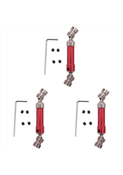3x Metal Arka Şaft Cvd Wltoys 12428 12423 1/12 Rc Araba Palet Kısa Kurs Kamyonu Yükseltme Hope Parçaları Kırmızı (Yurt Dışından)